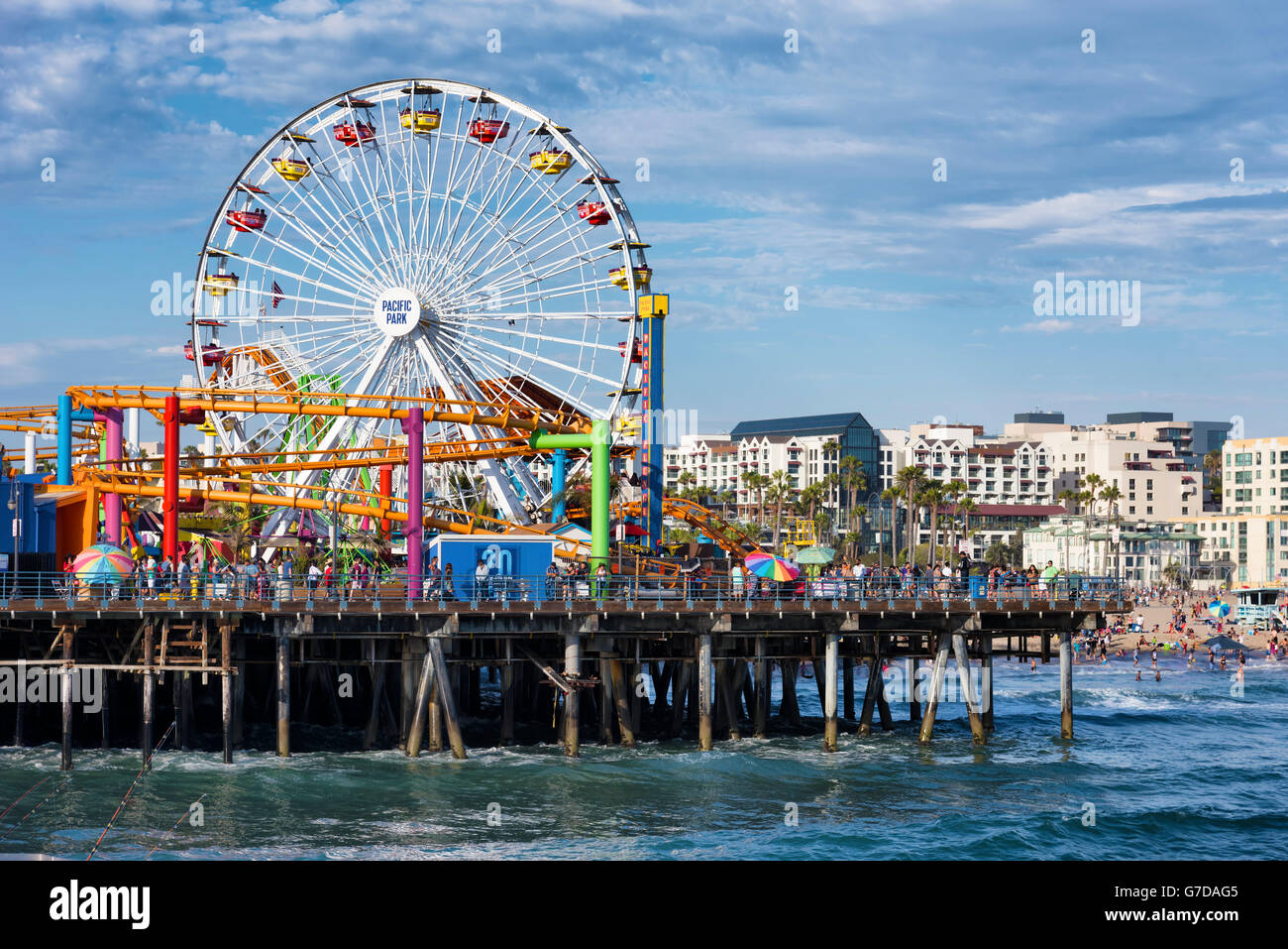 SANTA MONICA, USA – Juni 19: Der Vergnügungspark auf dem Santa Monica Pier, Los Angeles Kalifornien am 19. Juni 2016. Der Pier ist p Stockfoto