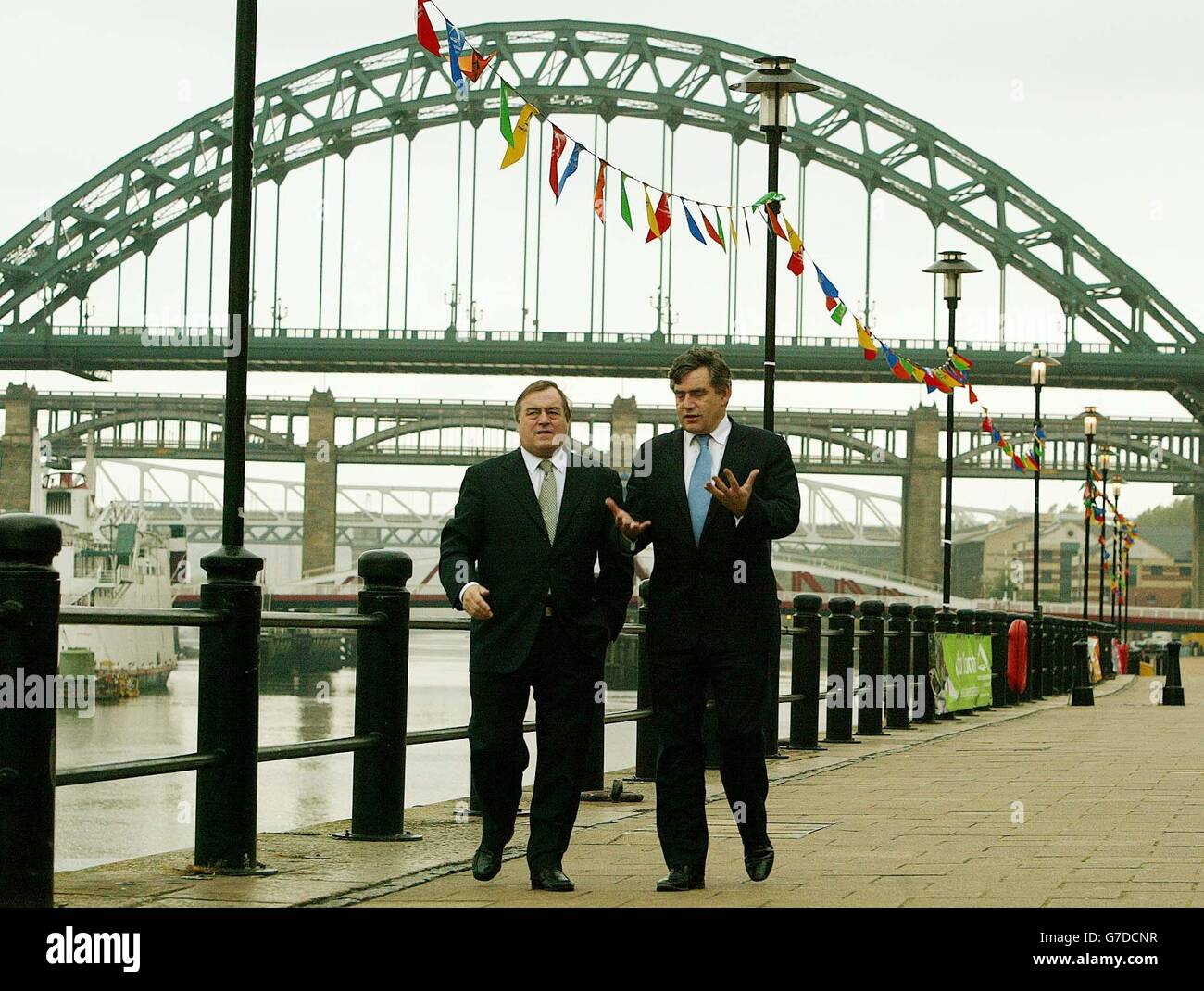 Prescott und braun Newcastle Quayside Stockfoto