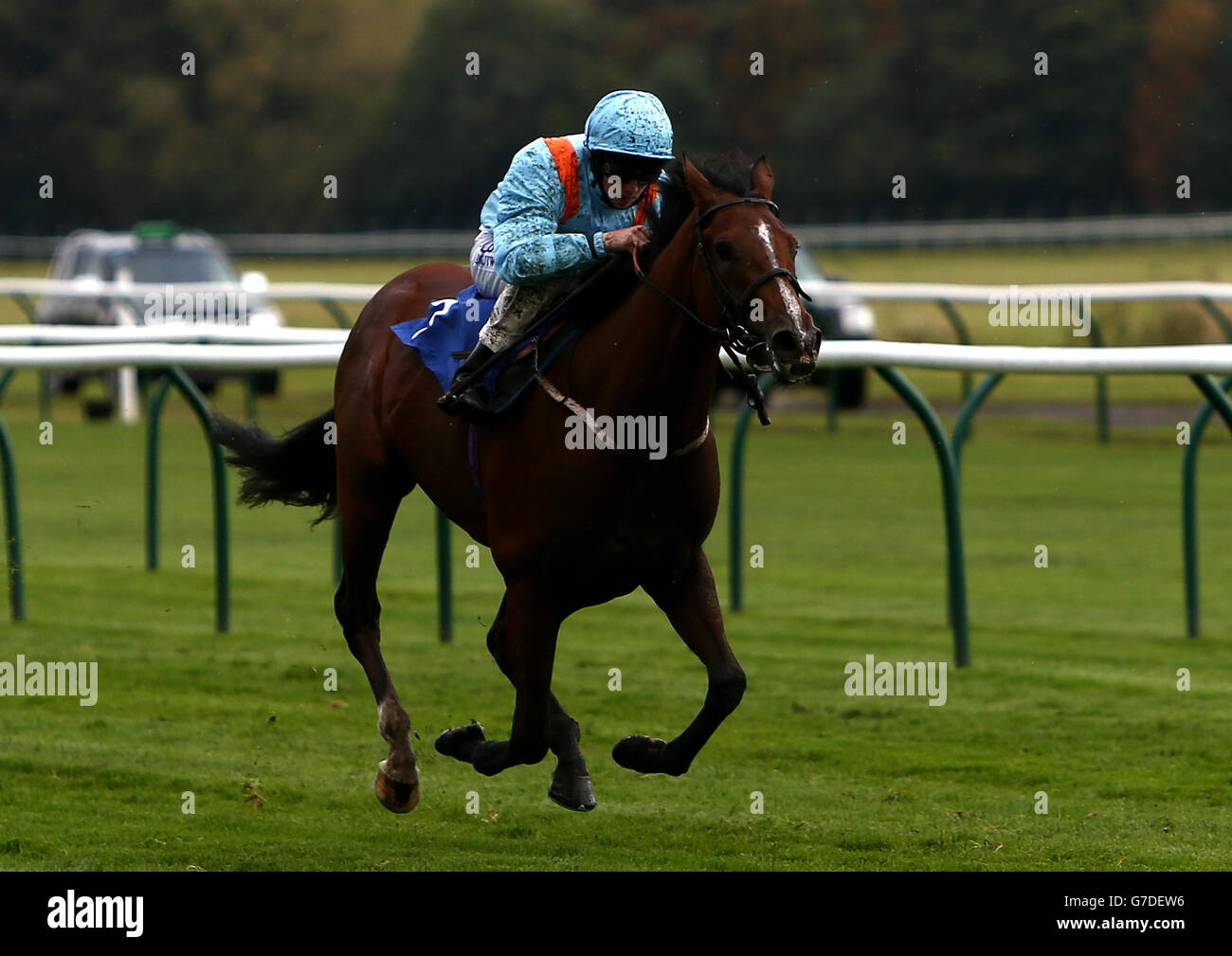 Pferderennen - Nottingham Racecourse. Crafty Choice von Cam Hardie gewinnt die EBF-Hengste 32Red Nursery Handicap Stakes Stockfoto