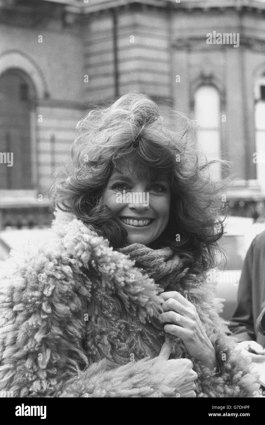 Schauspielerin Linda Gray, die Sue Ellen Ewing, die Ex-Frau von J.R. in Dallas spielt. Stockfoto