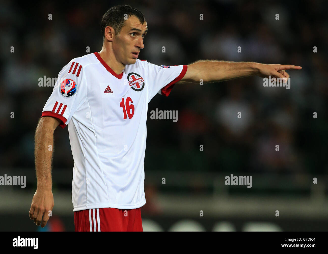 Fußball - UEFA Euro 2016 - Qualifikation - Gruppe D - Georgien / Irland - Boris Paichadze Dinamo Arena. Georgiens David Kvirkvelia, während des UEFA Euro 2016 Qualifying, Gruppe D Spiel in der Boris Paichadze Dinamo Arena, Tiflis. Stockfoto