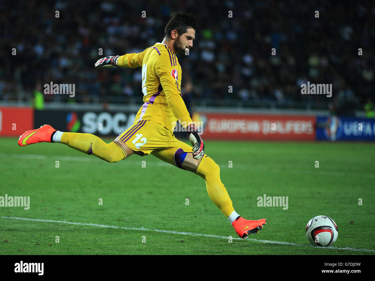 Roin Kvaskhvadze, Georgiens, während des UEFA Euro 2016 Qualifying, Gruppe D Spiel in der Boris Paichadze Dinamo Arena, Tiflis. Stockfoto