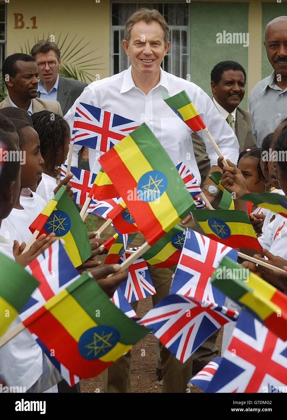 Tony Blair - Afrika-Besuch Stockfoto