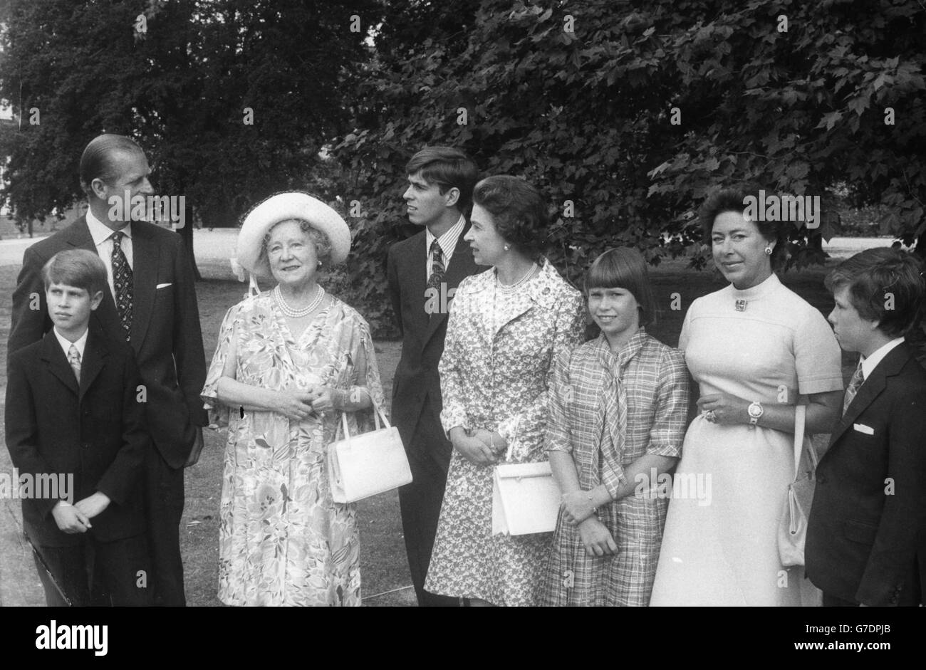 Royalty - Königin-Mutter 76. Geburtstag - London Stockfoto