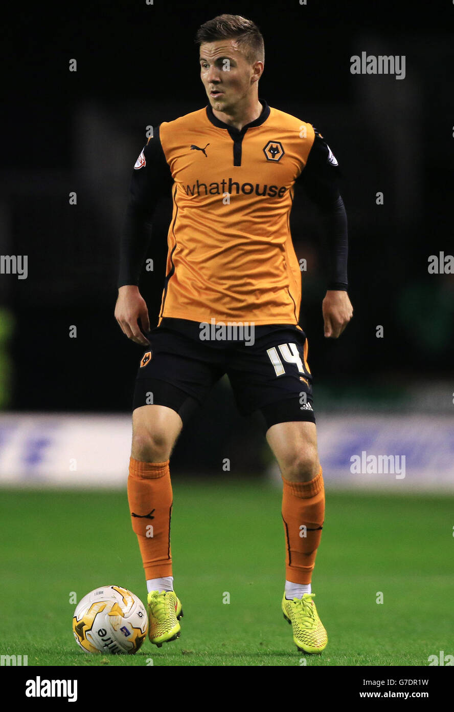 Fußball - Sky Bet Championship - Wolverhampton Wanderers gegen Huddersfield Town - Molineux. Lee Evans von Wolverhampton Wanderers beim Sky Bet Championship-Spiel auf dem Molineux, Wolverhampton. Stockfoto