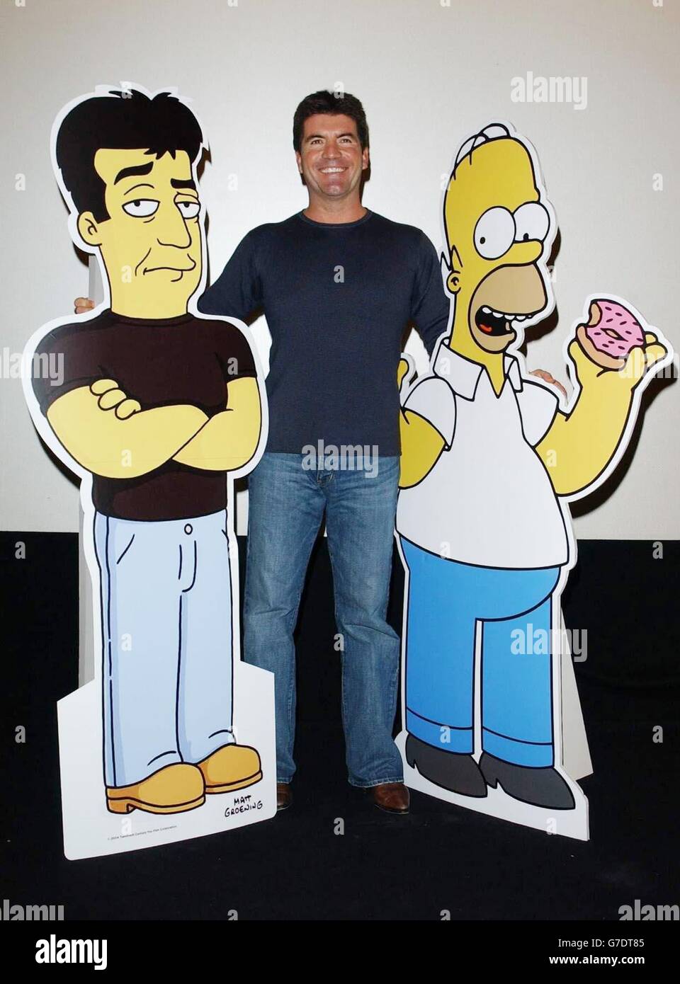 Simon Cowell - die Simpsons Stockfoto
