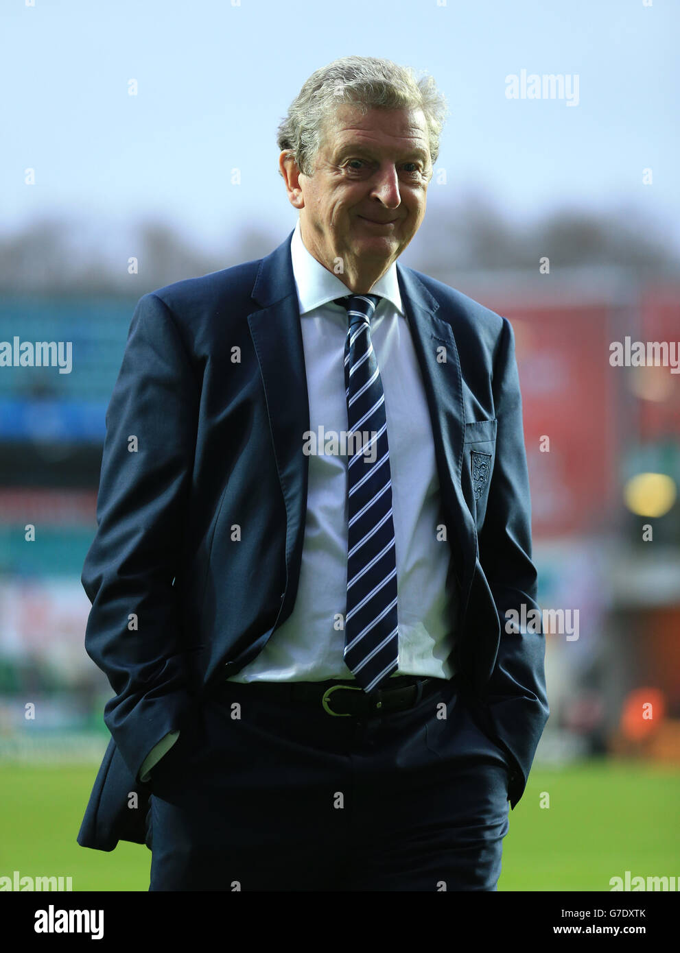Der englische Manager Roy Hodgson während des UEFA Euro 2016 Qualifying-Spiels in der A. Le Coq Arena, Tallinn. Stockfoto