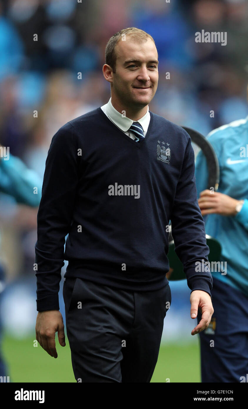 Fußball - Barclays Premier League - Manchester City / Tottenham Hotspur - Etihad Stadium. Nick Cushing, Manchester City Ladies Manager Stockfoto