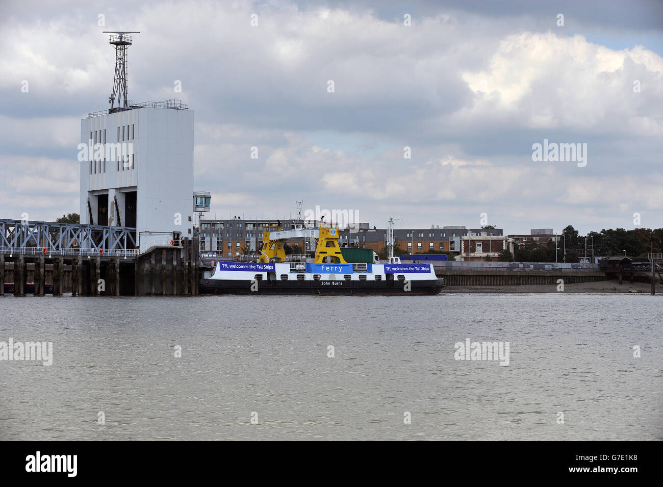 Woolwich Fähre Lager - London Stockfoto