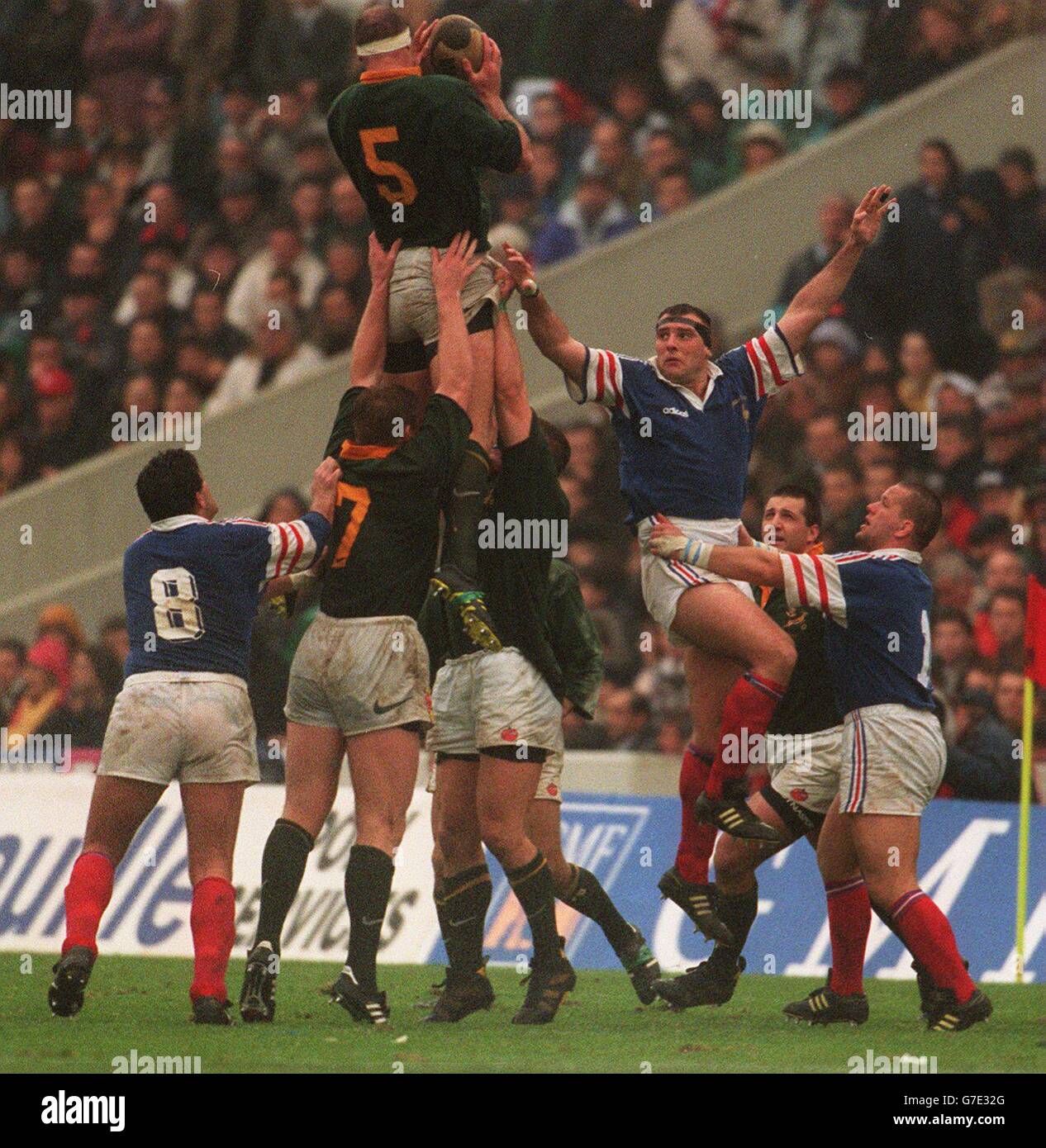 Internationalen Rugby... Frankreich / Südafrika Stockfoto