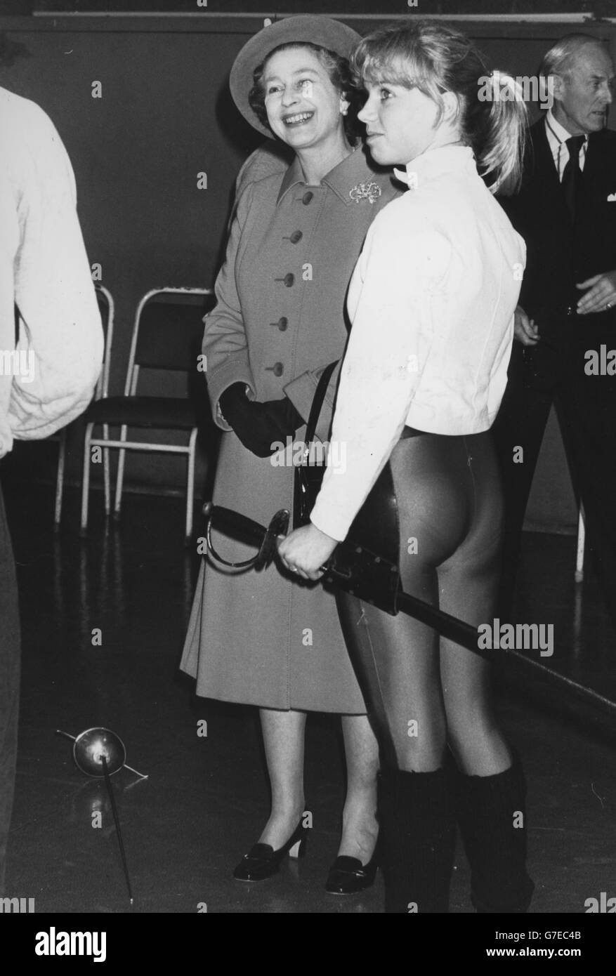 Royalty - Königin Elizabeth II - RADA, London Stockfoto