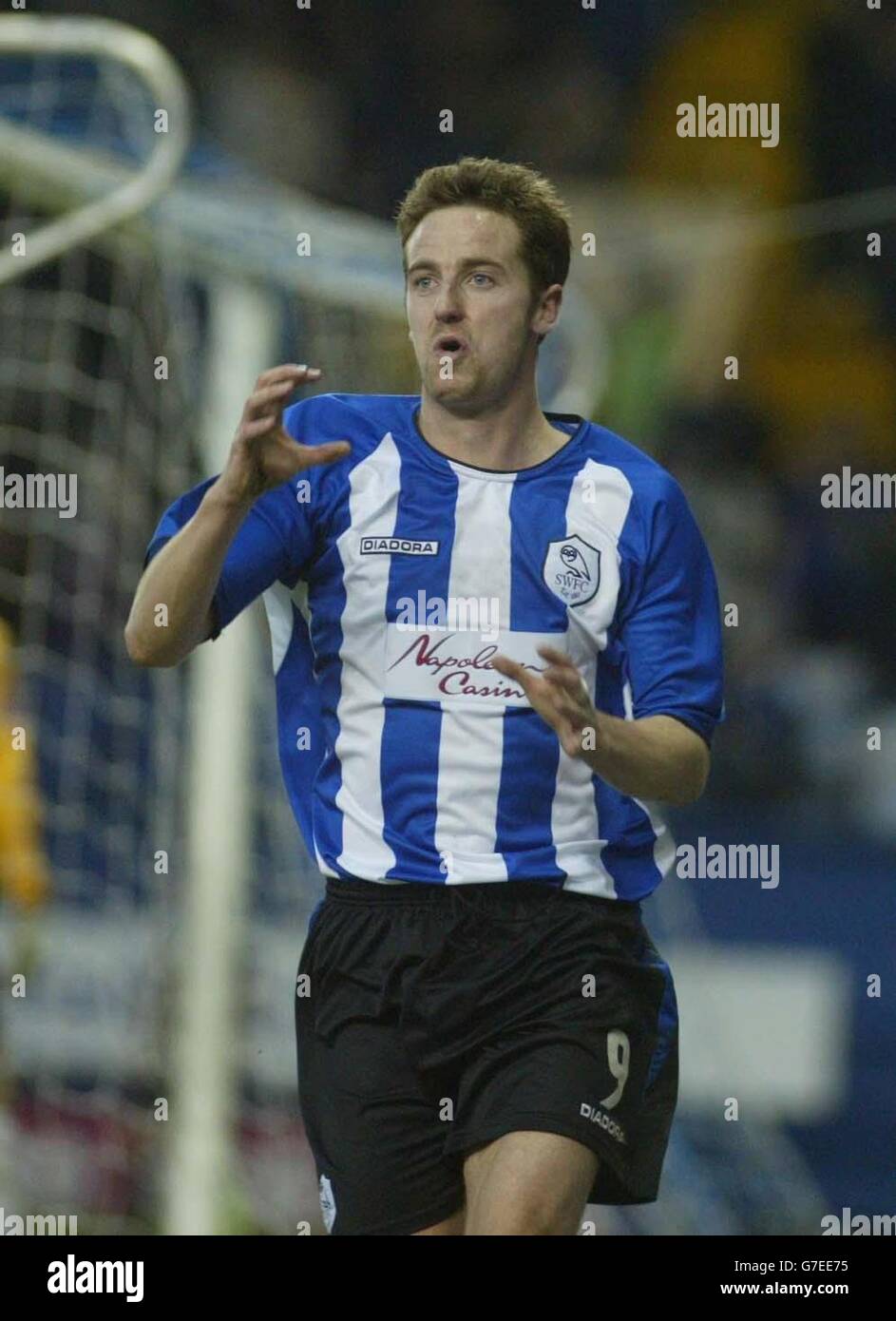 Steve MacLean von Sheffield Wednesday feiert das erste Tor am Mittwoch gegen Hartlepool während des Coca-Cola League One Spiels in Hillsborough, Sheffield. KEINE INOFFIZIELLE NUTZUNG DER CLUB-WEBSITE. Stockfoto