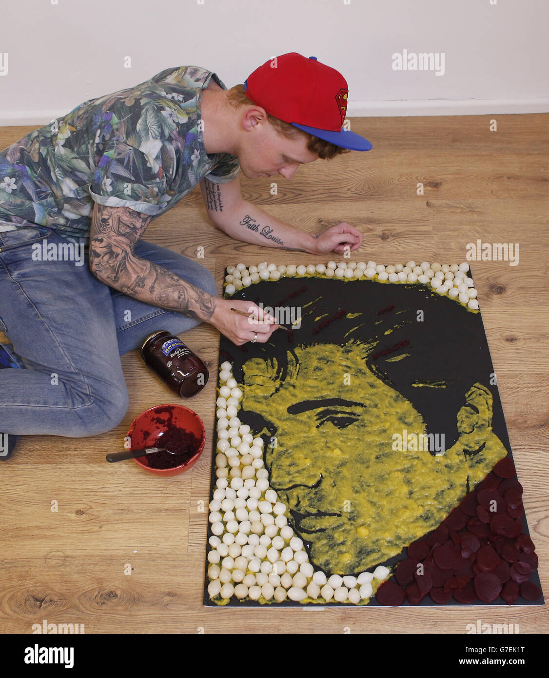 S liven up Meal Times Kampagne, im Barnabus Arts House in Newport, Wales. Stockfoto