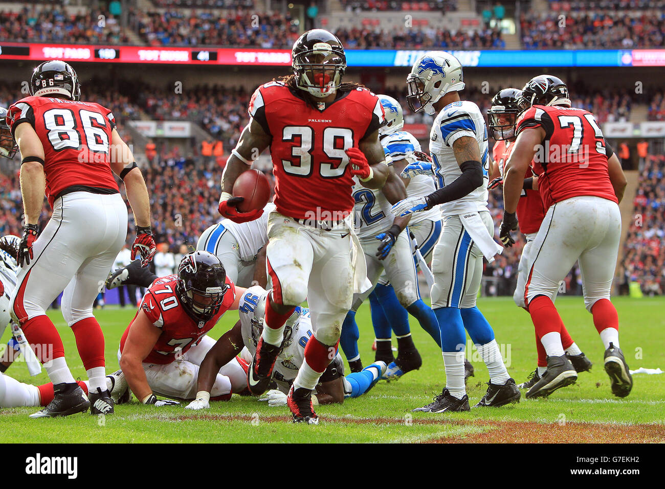 American Football - NFL International Series 2014 - Detroit Lions V Atlanta Falcons - Wembley-Stadion Stockfoto