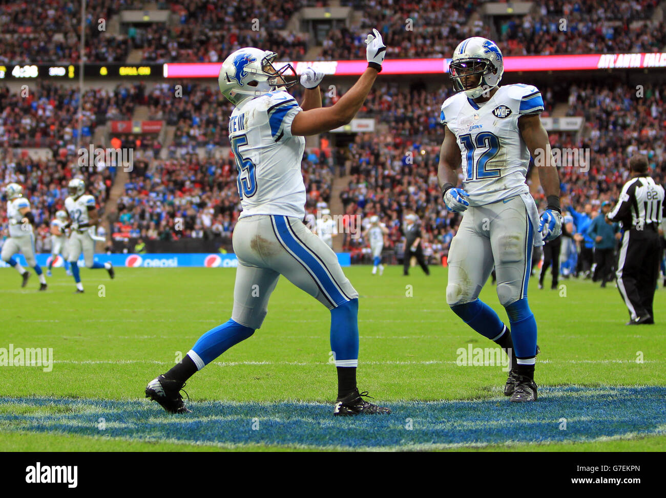 American Football - NFL International Series 2014 - Detroit Lions V Atlanta Falcons - Wembley-Stadion Stockfoto