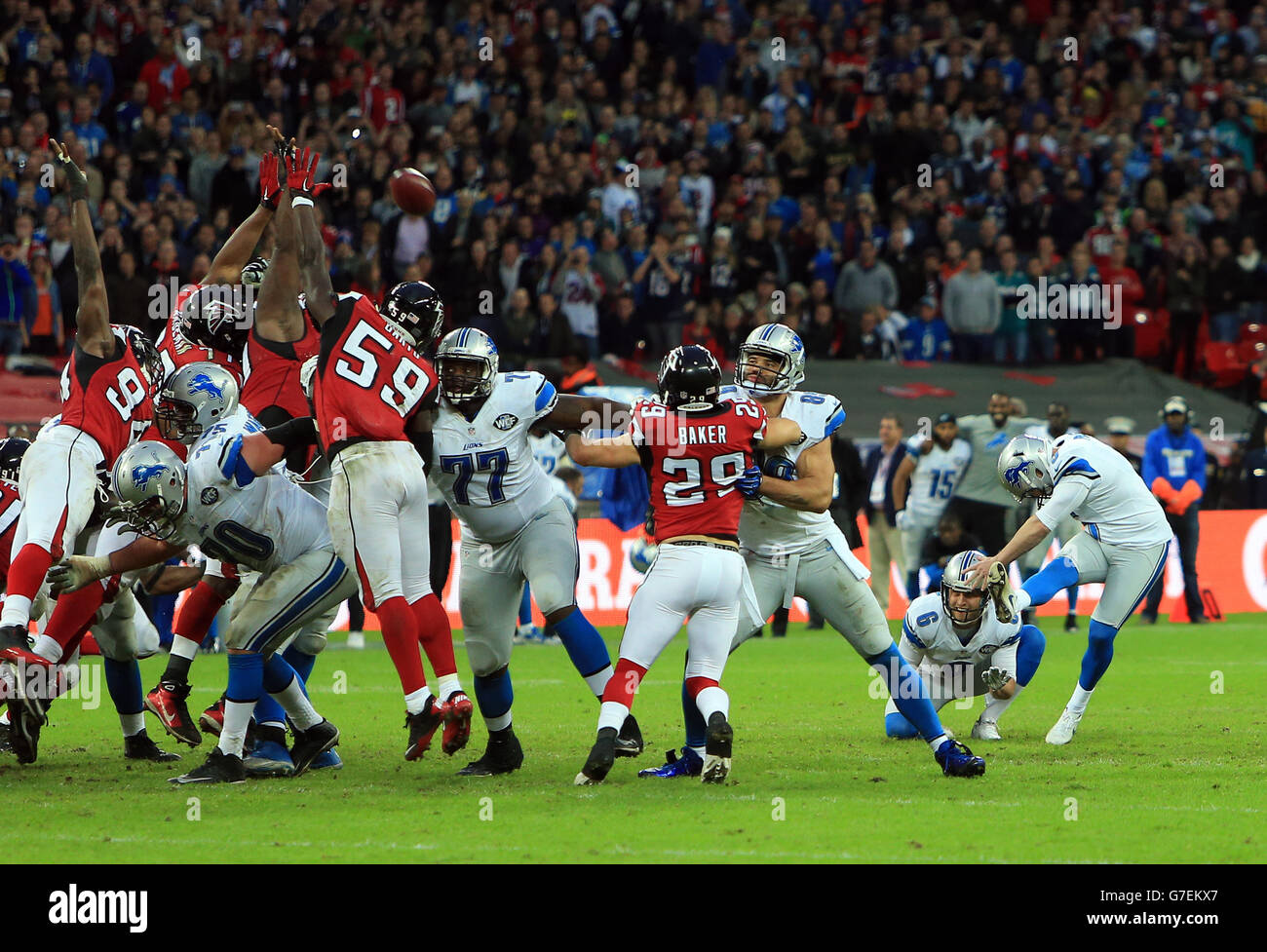 American Football - NFL International Series 2014 - Detroit Lions V Atlanta Falcons - Wembley-Stadion Stockfoto