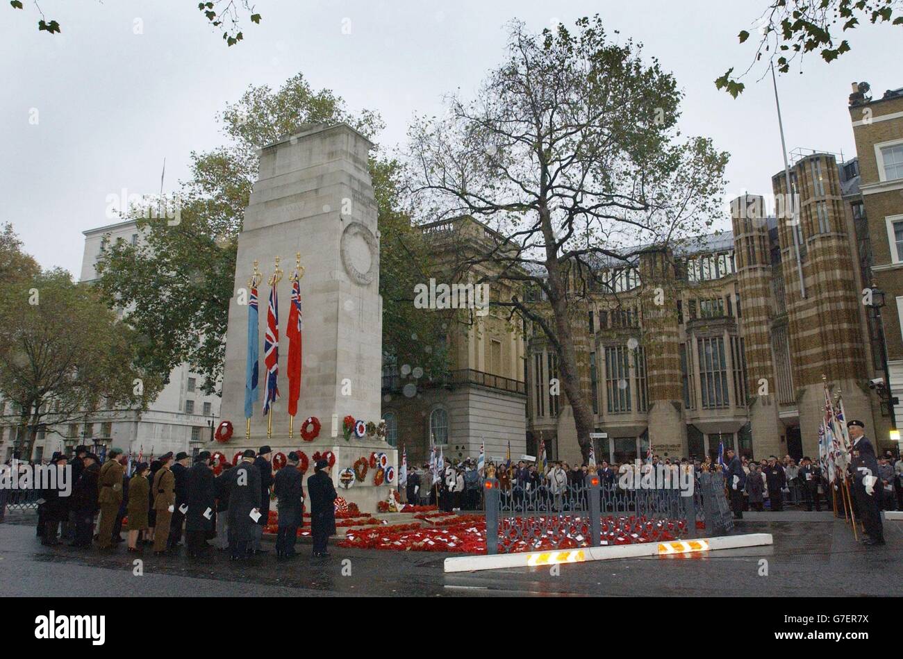 Der jährliche Gedenkgottesdienst im Cenotaph im Zentrum von London für jüdische Militärangehörige und Frauen, die während des Krieges ihr Leben verloren. Stockfoto