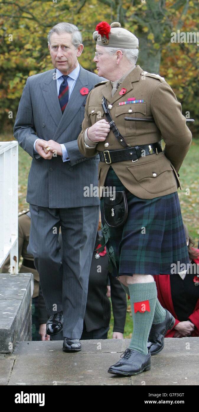 Prince Of Wales Highland Regiment besuchen Stockfoto