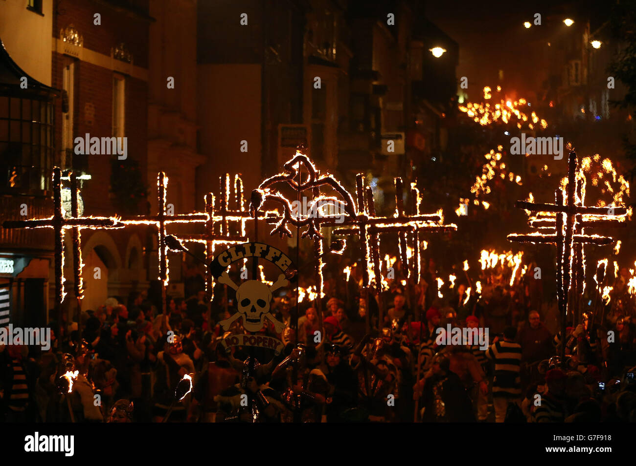 Lewes Bonfire night Stockfoto