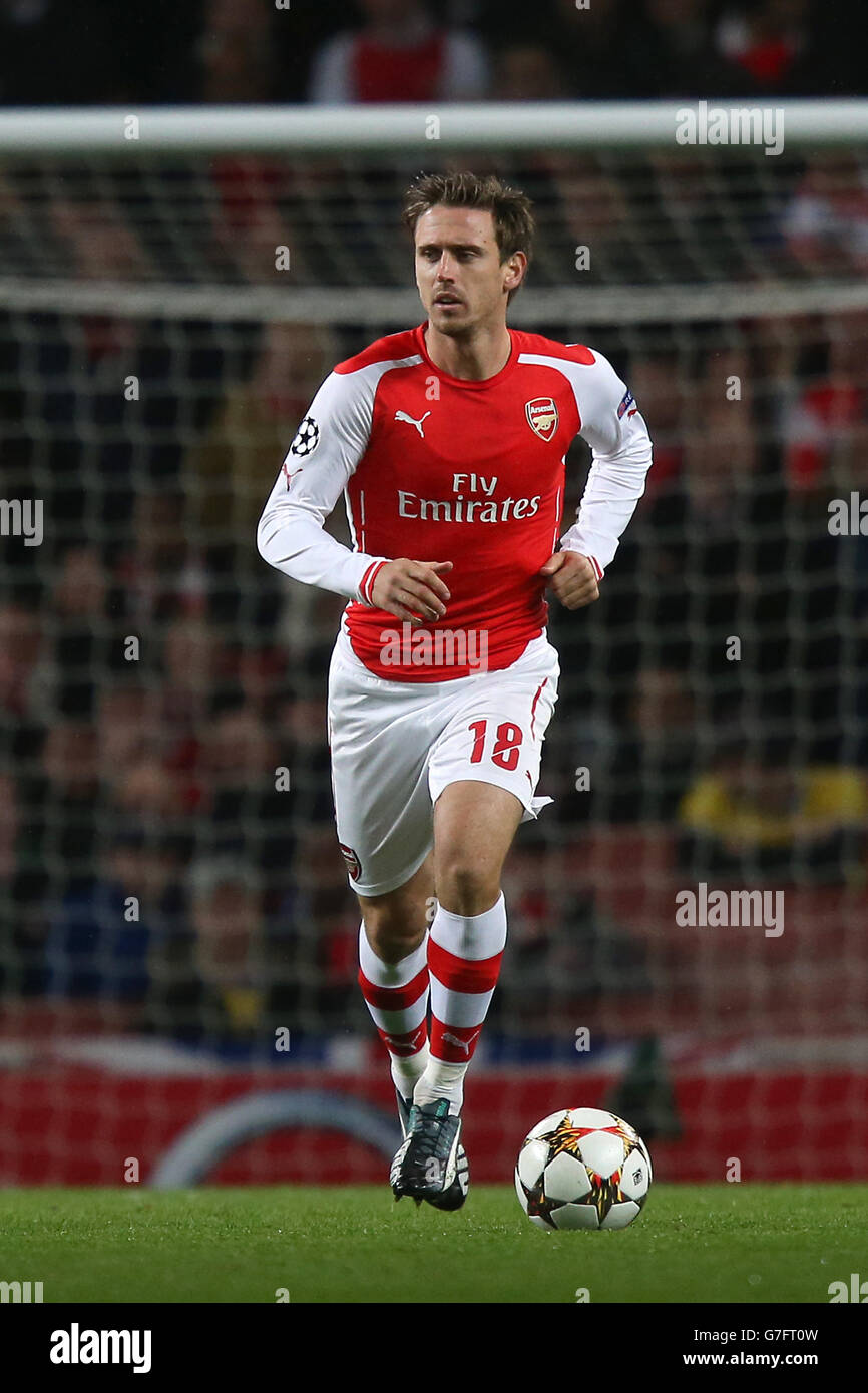 Fußball - UEFA Champions League - Gruppe D - Arsenal V RSC Anderlecht - Emirates Stadium Stockfoto