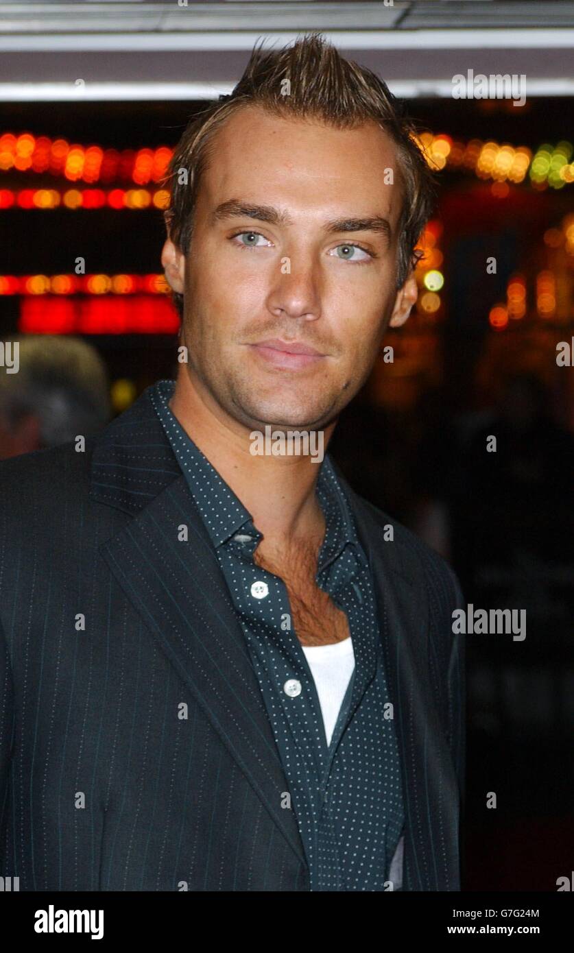 Calum Best kommt zur Weltpremiere von Andrew Lloyd Webbers The Phantom of the Opera am Odeon Leicester Square im Zentrum von London. Stockfoto