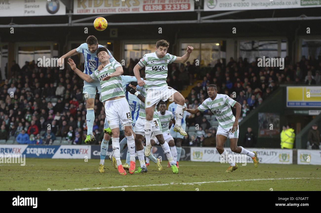 Fußball - Himmel Bet League One - Yeovil Town gegen Coventry City - Huish Park Stockfoto