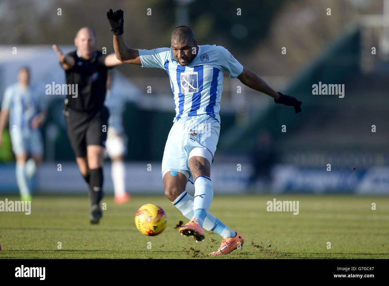 Fußball - Sky Bet League One - Yeovil Town / Coventry City - Huish Park. Reda Johnson, Coventry City Stockfoto