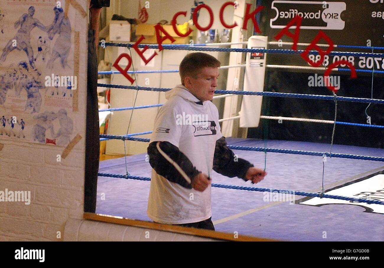 Ricky Hatton Trainingseinheit Stockfoto