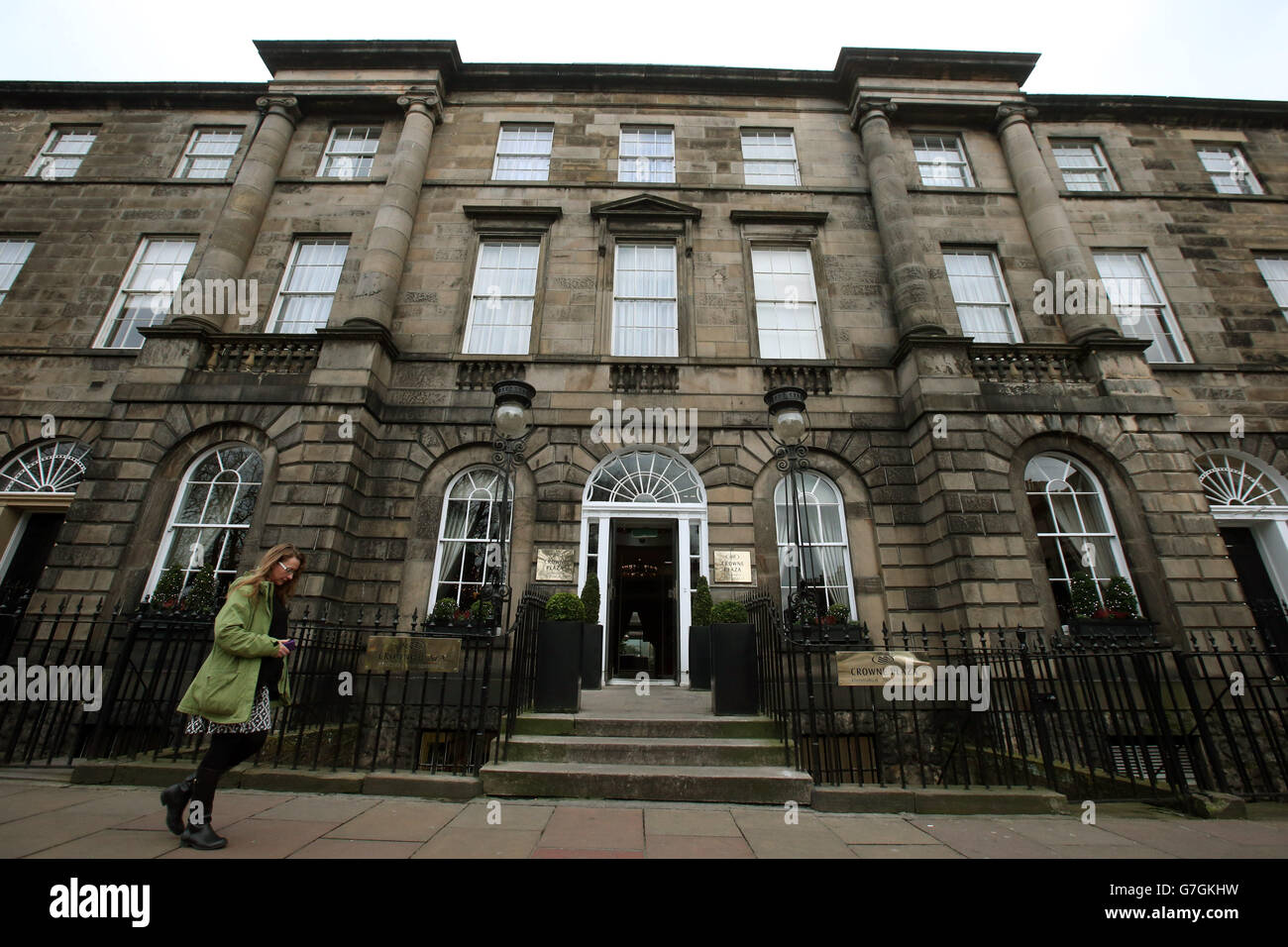 Eine allgemeine Ansicht des Crowne Plaza Edinburgh - The Roxburghe in Charlotte Square. Stockfoto