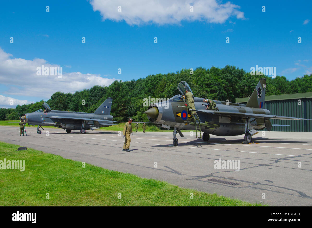 English Electric Lightning am Bruntingthorpe Stockfoto