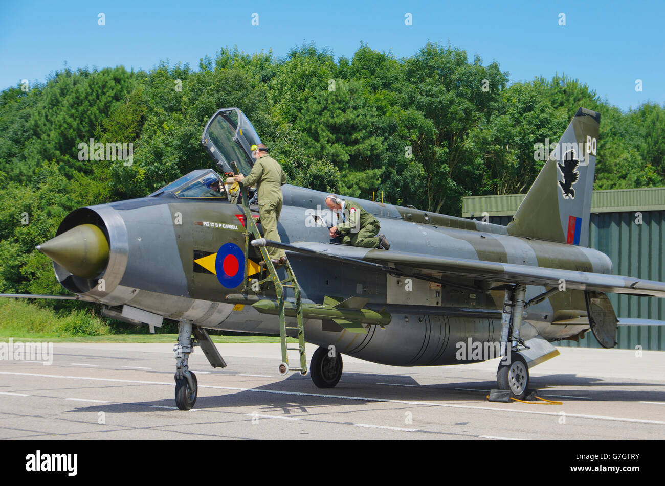English Electric Lightning am Bruntingthorpe Stockfoto