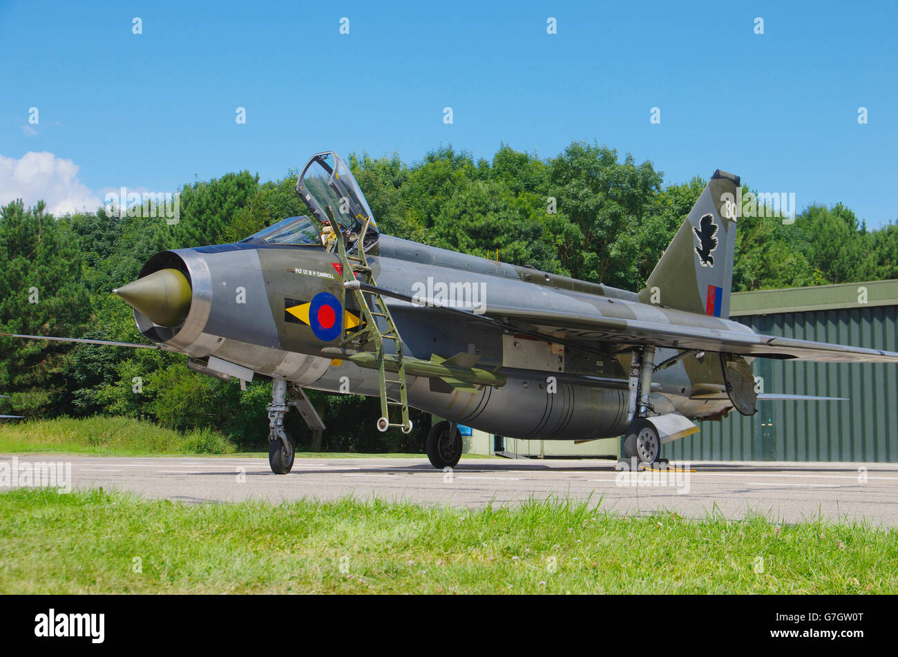 English Electric Lightning am Bruntingthorpe Stockfoto