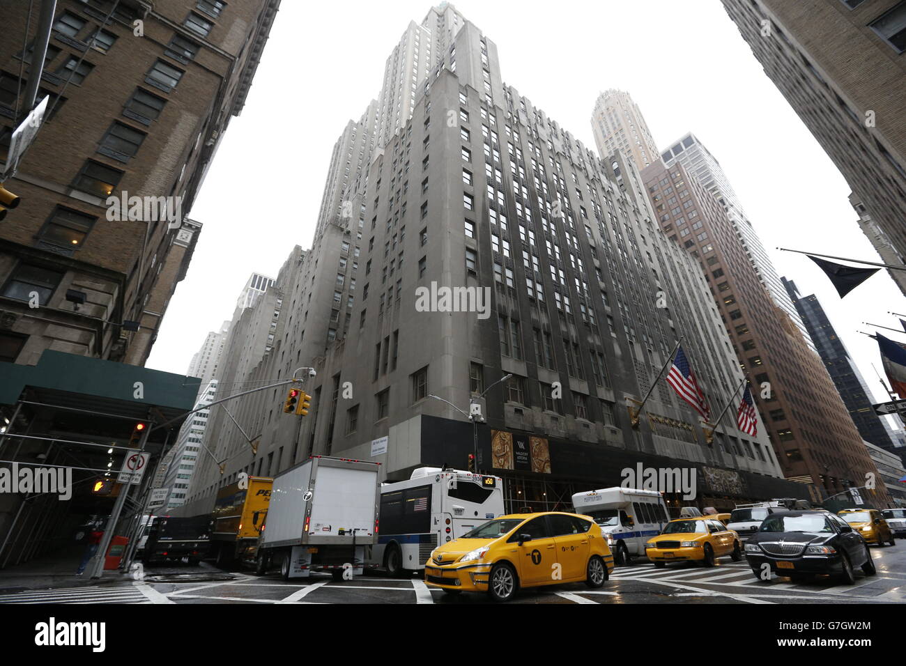 Stock-Foto des Waldorf Astoria Hotels, New York City. Stockfoto