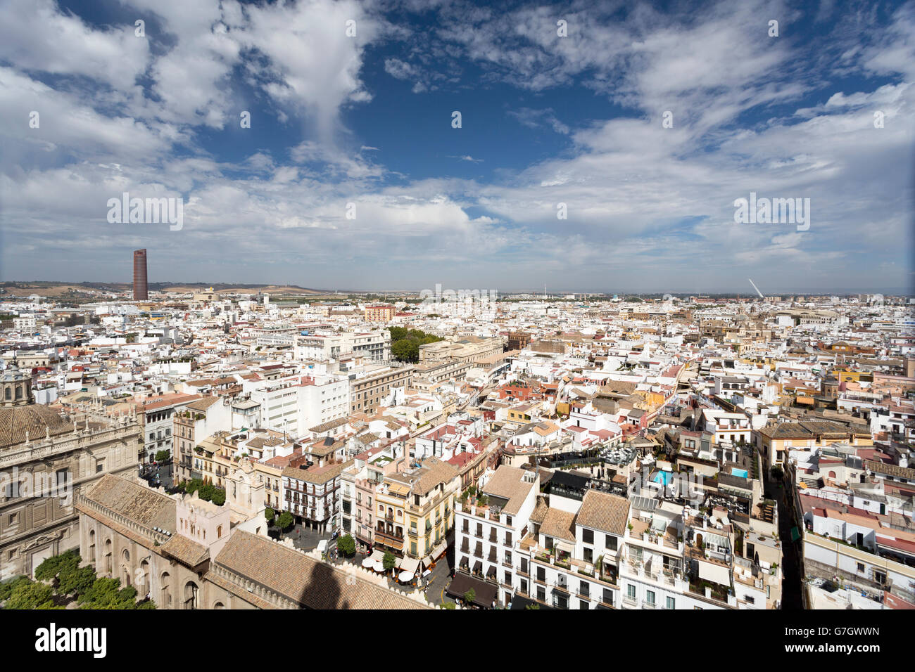 Ansicht von Sevilla, die Hauptstadt und größte Stadt der autonomen Gemeinschaft von Andalusien, Spanien Stockfoto