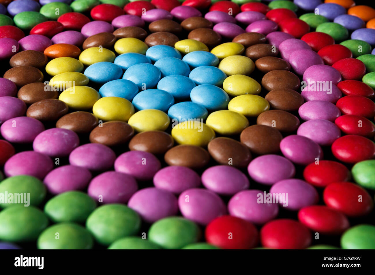 Schokolade - Nestlé Smarties Lager Stockfoto