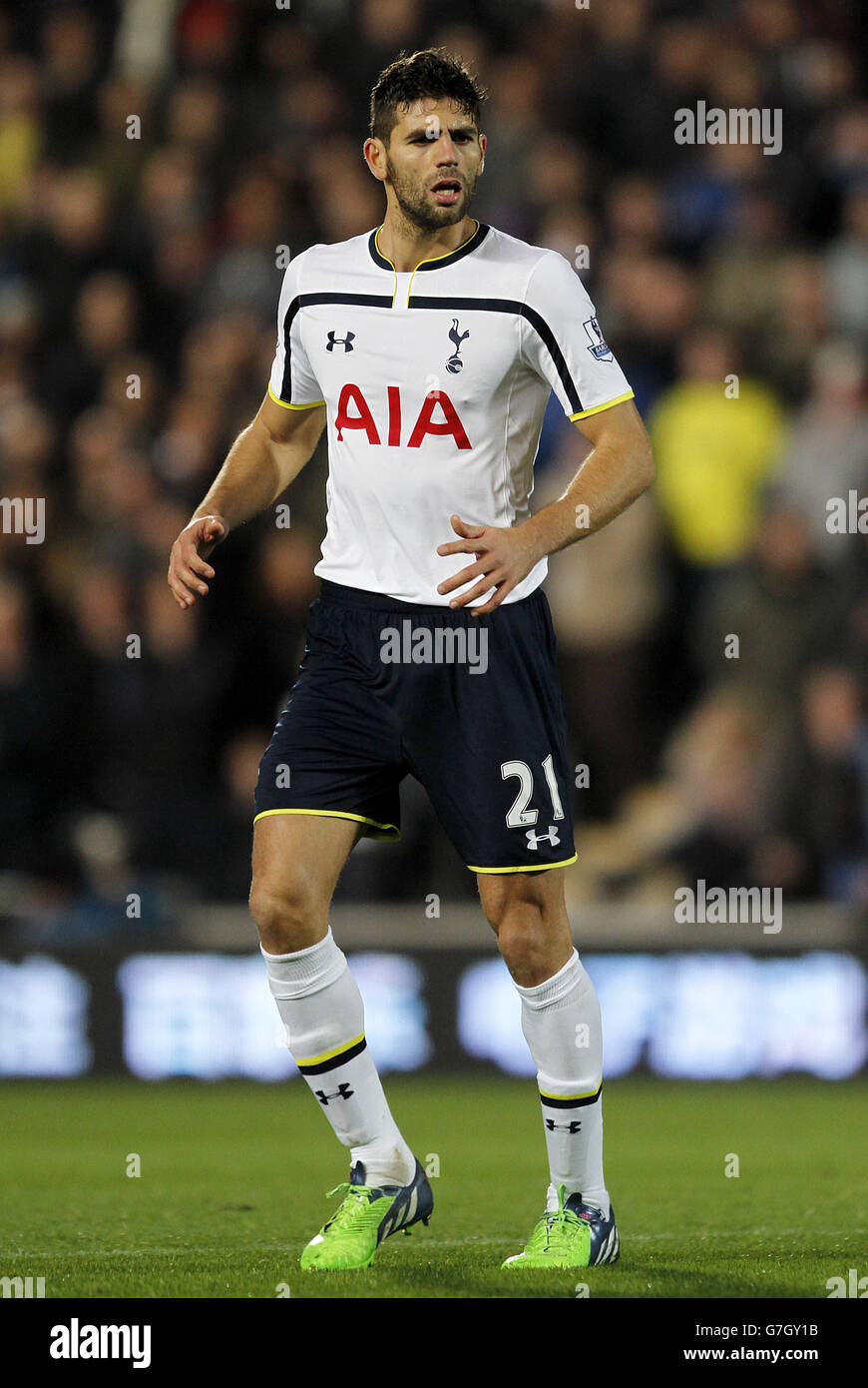 Fußball - Barclays Premier League - Hull City / Tottenham Hotspur - KC Stadium. Federico Fazio von Tottenham Hotspur Stockfoto