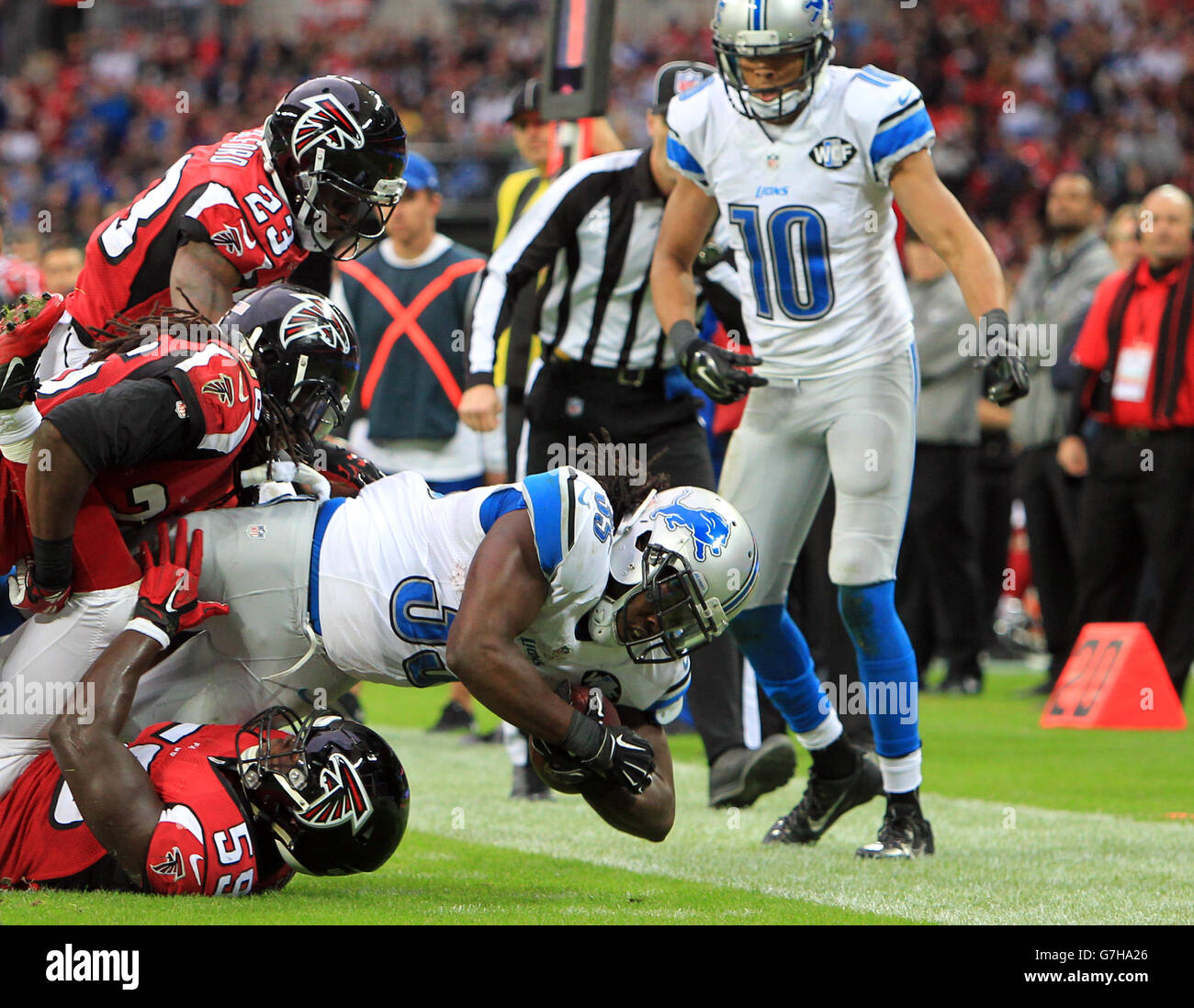 American Football - NFL International Series 2014 - Detroit Lions V Atlanta Falcons - Wembley-Stadion Stockfoto