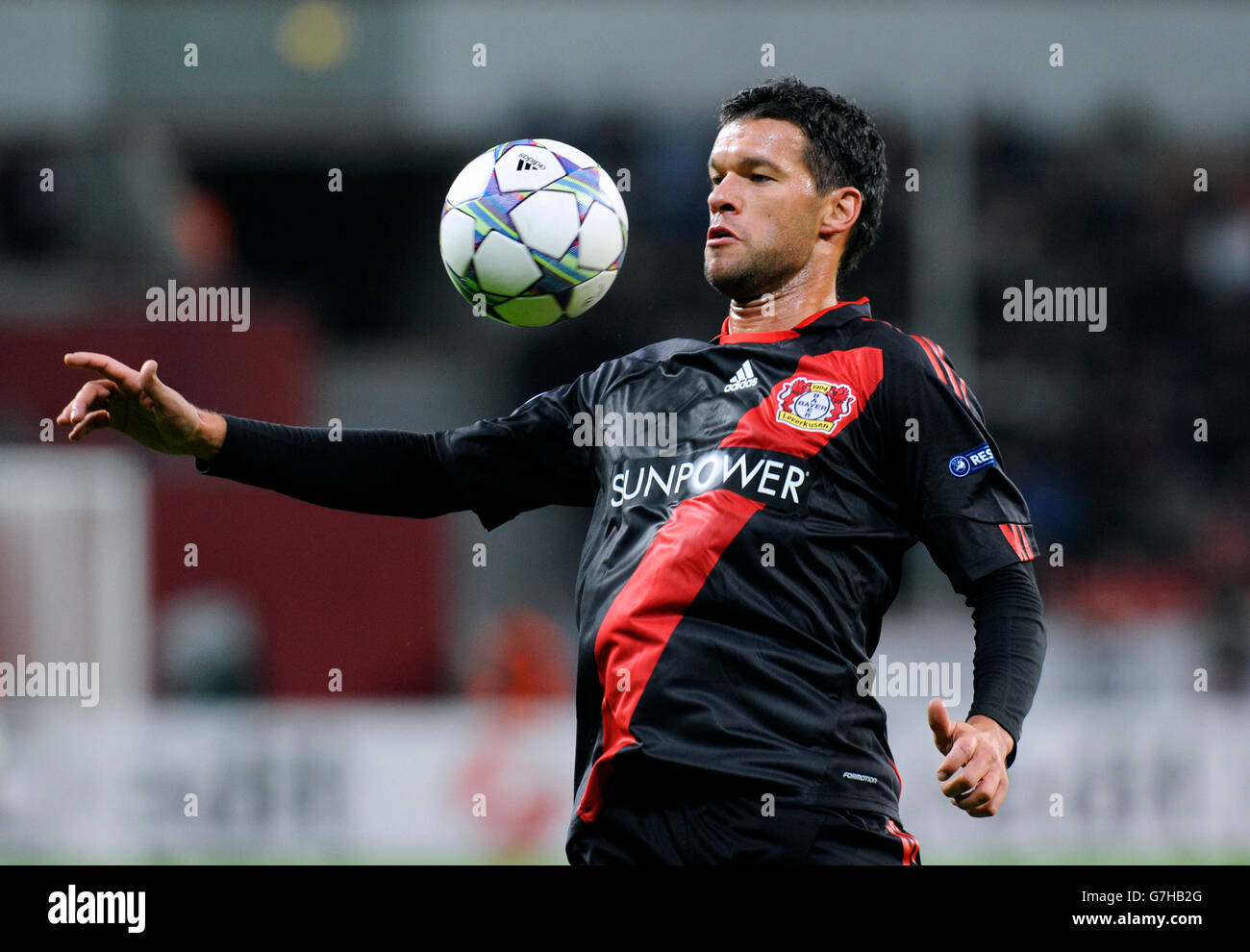 Michael Ballack, Leverkusen, Fußball, UEFA Championsleague, Bayer  Leverkusen - FC Valencia 2:1, BayArena, Leverkusen Stockfotografie - Alamy