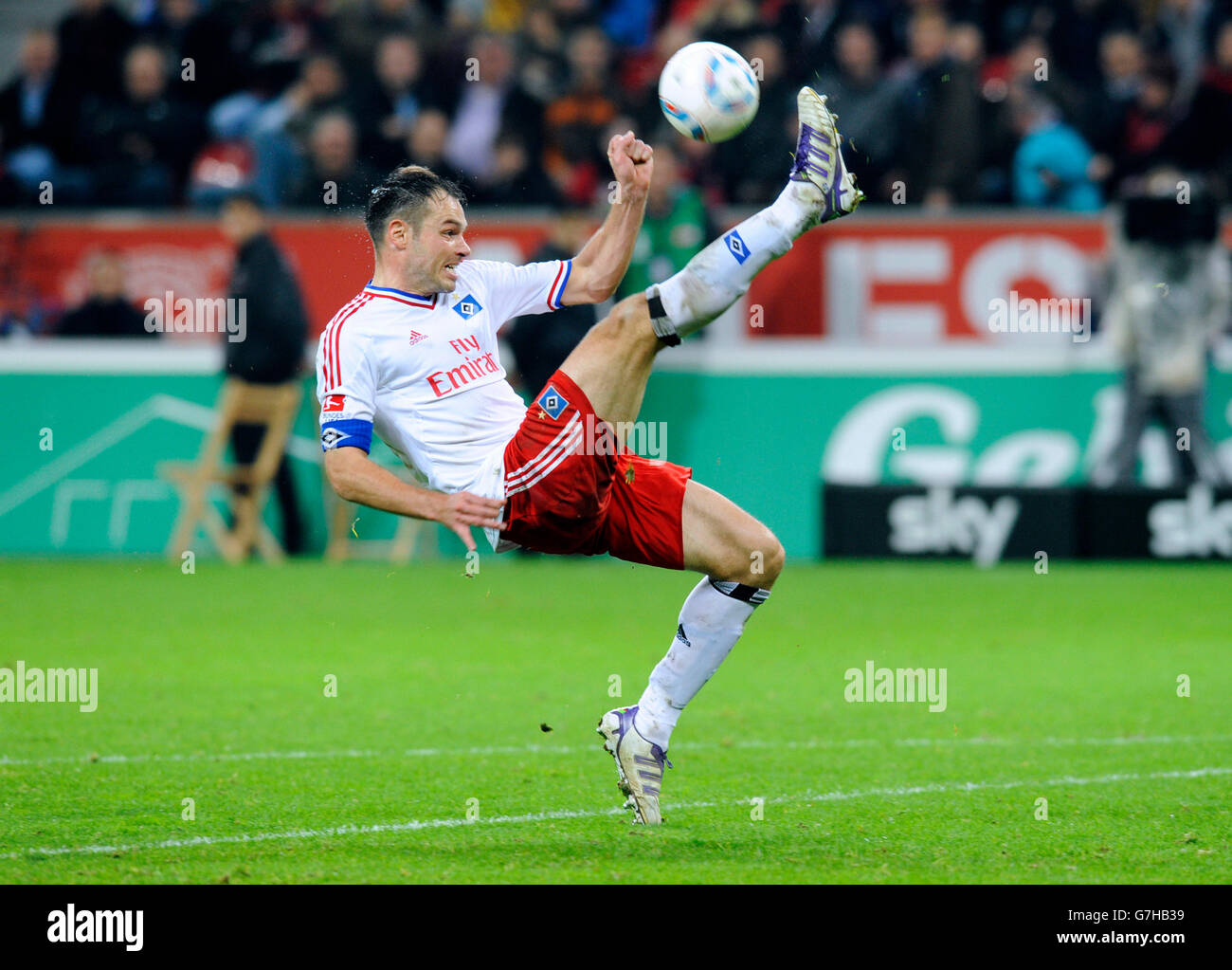 Heiko Westermann, HSV, deutschen Fußball-Bundesliga, Bayer Leverkusen vs. Hamburger SV 2:2, Stadion BayArena, Leverkusen Stockfoto