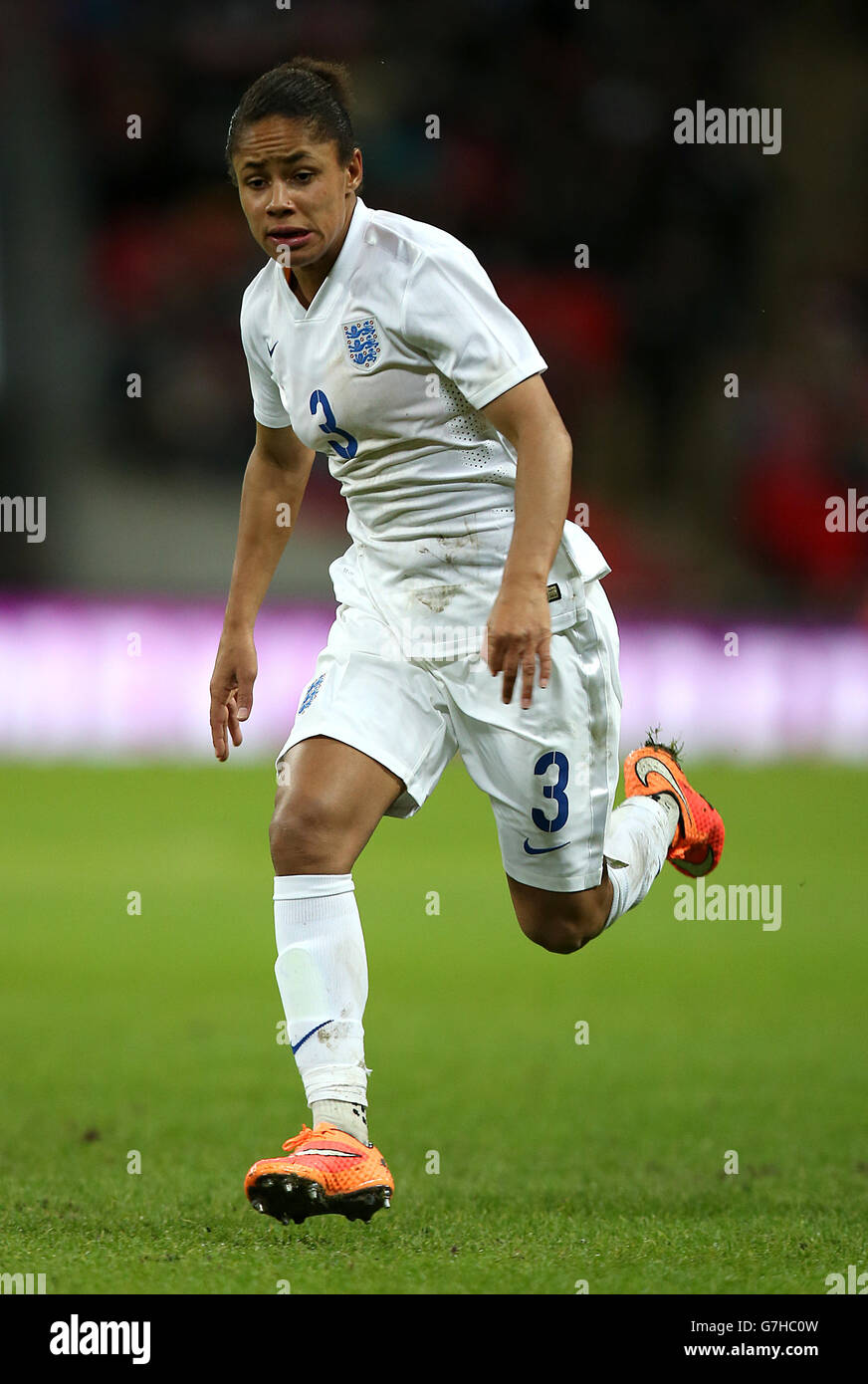 Fußball - Women's International Friendly - England gegen Deutschland - Wembley Stadium. Demi-lee Stokes, England Frauen Stockfoto