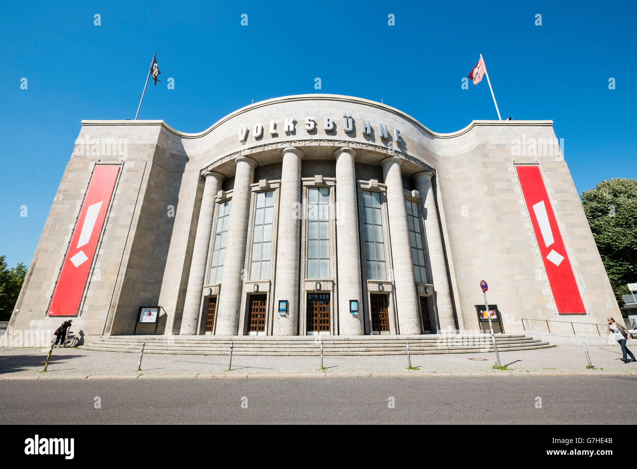 Außenansicht des Volksbuhne Theaters in Mitte Berlin Deutschland Stockfoto