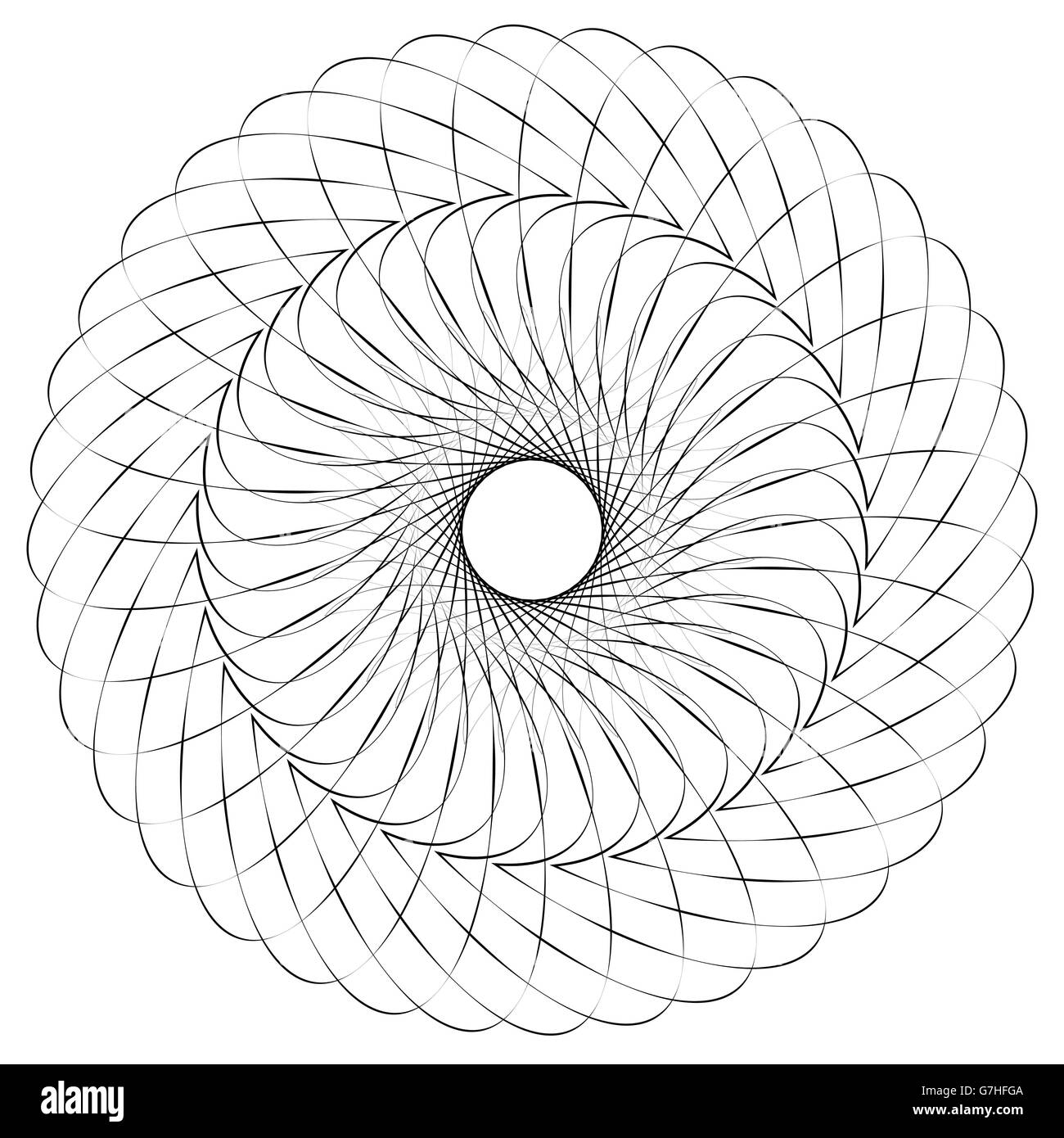 Geometrische Spirale. Spirale, Helix-Elemente. Abstrakte geometrische Abbildung. Stock Vektor