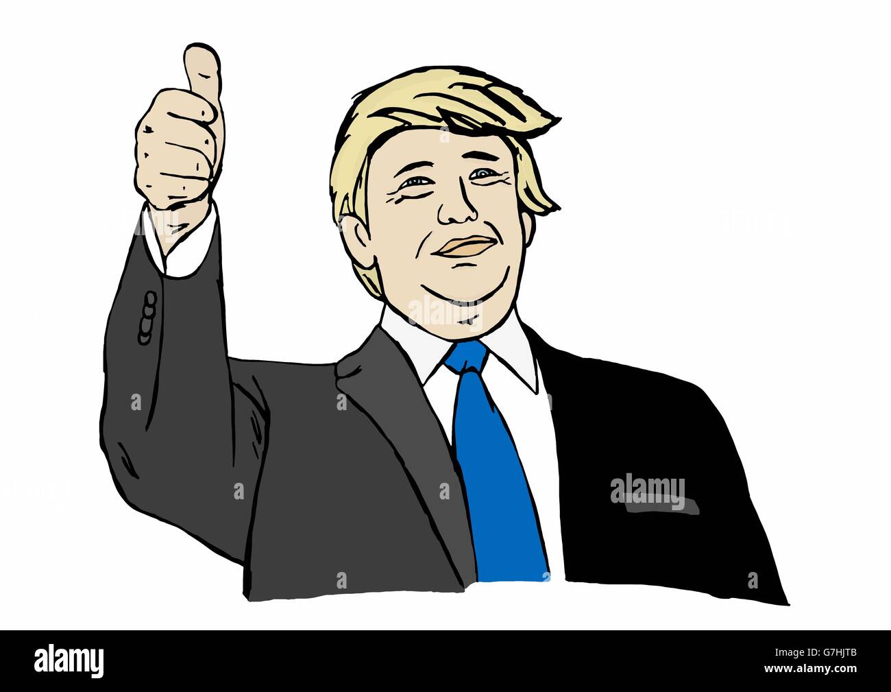 Juni 24,2016.Illustration auf Donald Trump für das Präsidentenamt kandidieren Stockfoto