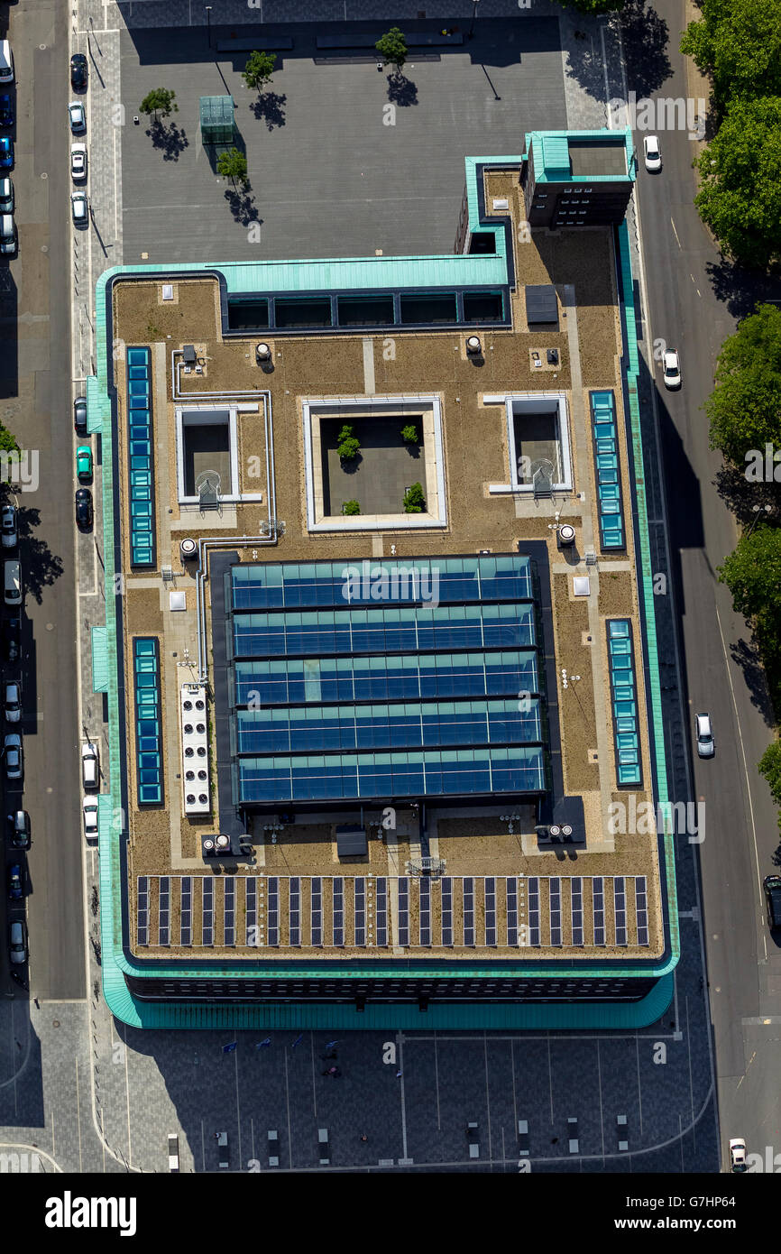 Antenne, restaurierte Rathaus Gelsenkirchen, Hans-Sachs-Haus, Backstein-Architektur, anzeigen Backstein-Expressionismus, Gelsenkirchen, Stockfoto