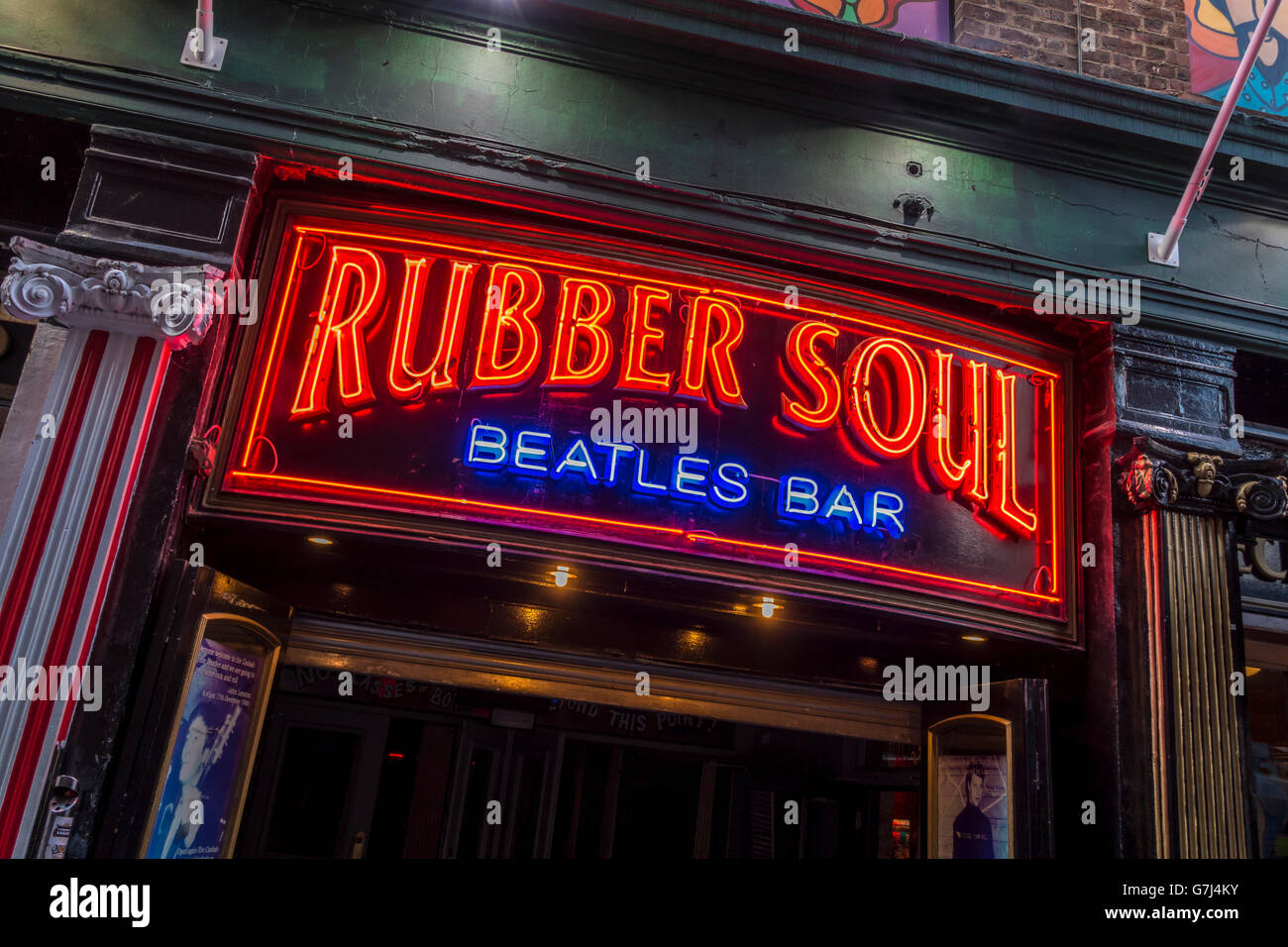 Rubber Soul Beatles Bar Mathew Street Liverpool UK Stockfoto