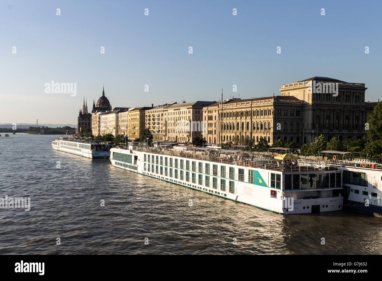 Donau historischen Budapest Ungarn Stockfoto