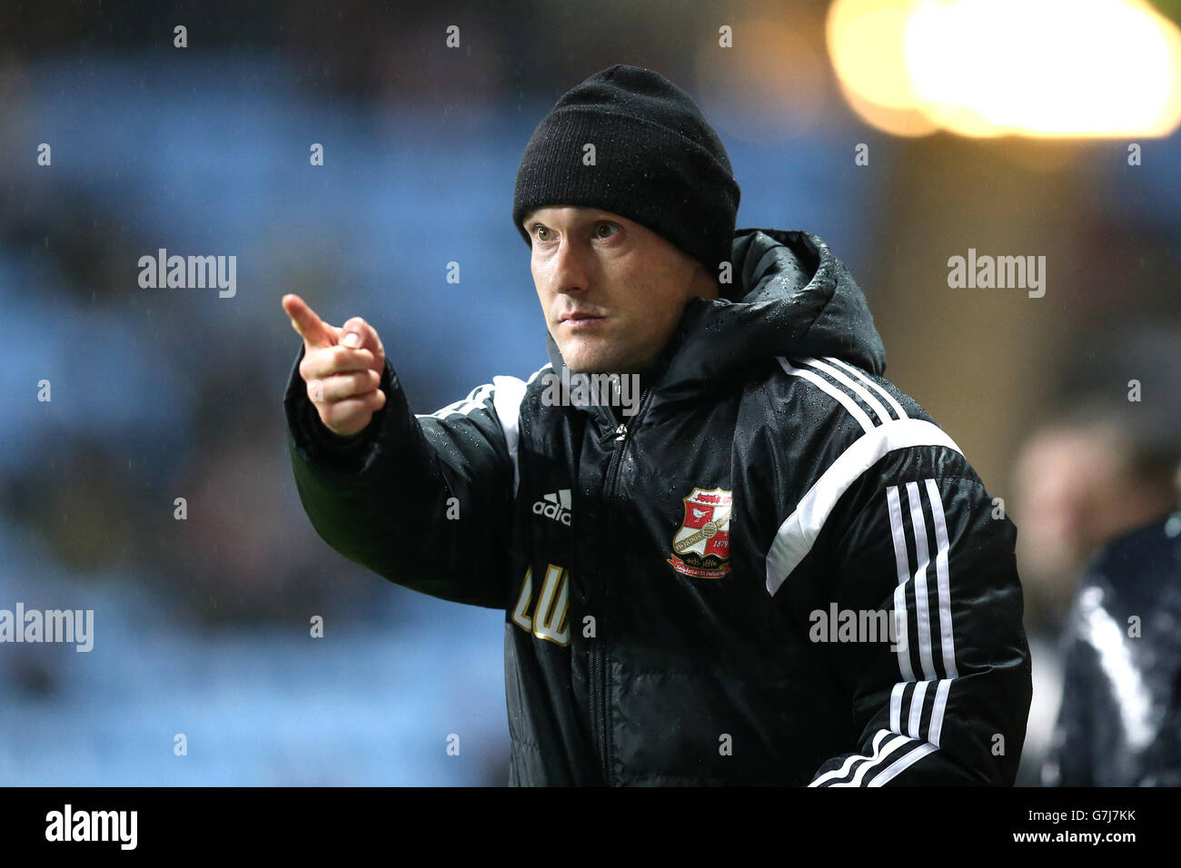 Soccer - Sky Bet League One - Coventry City / Swindon Town - Ricoh Arena. Luke Williams, Coach Des Ersten Teams Der Stadt Swindon Stockfoto