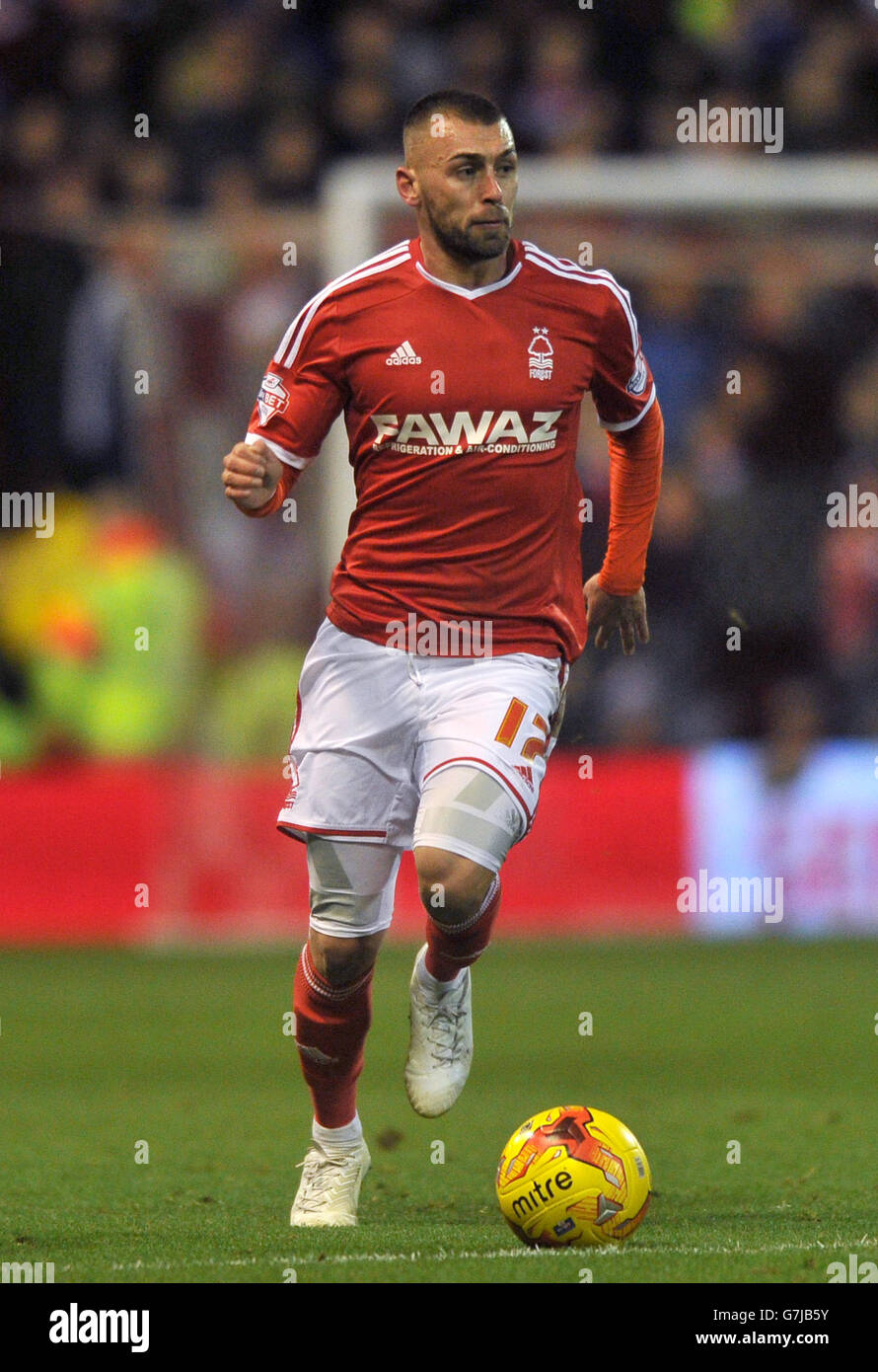 Fußball - Sky Bet Championship - Nottingham Forest / Leeds United - City Ground. Jack Hunt im Nottingham Forest Stockfoto