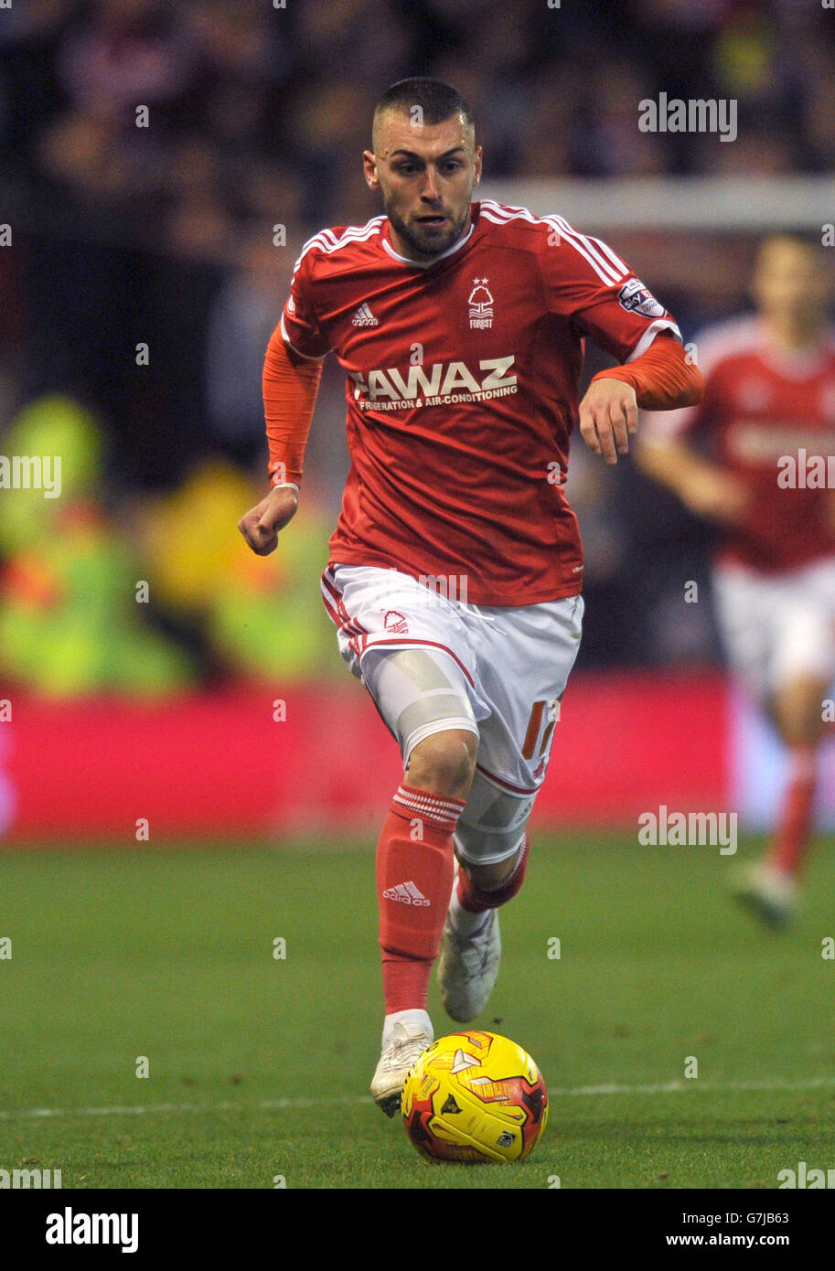 Fußball - Sky Bet Championship - Nottingham Forest / Leeds United - City Ground. Jack Hunt im Nottingham Forest Stockfoto