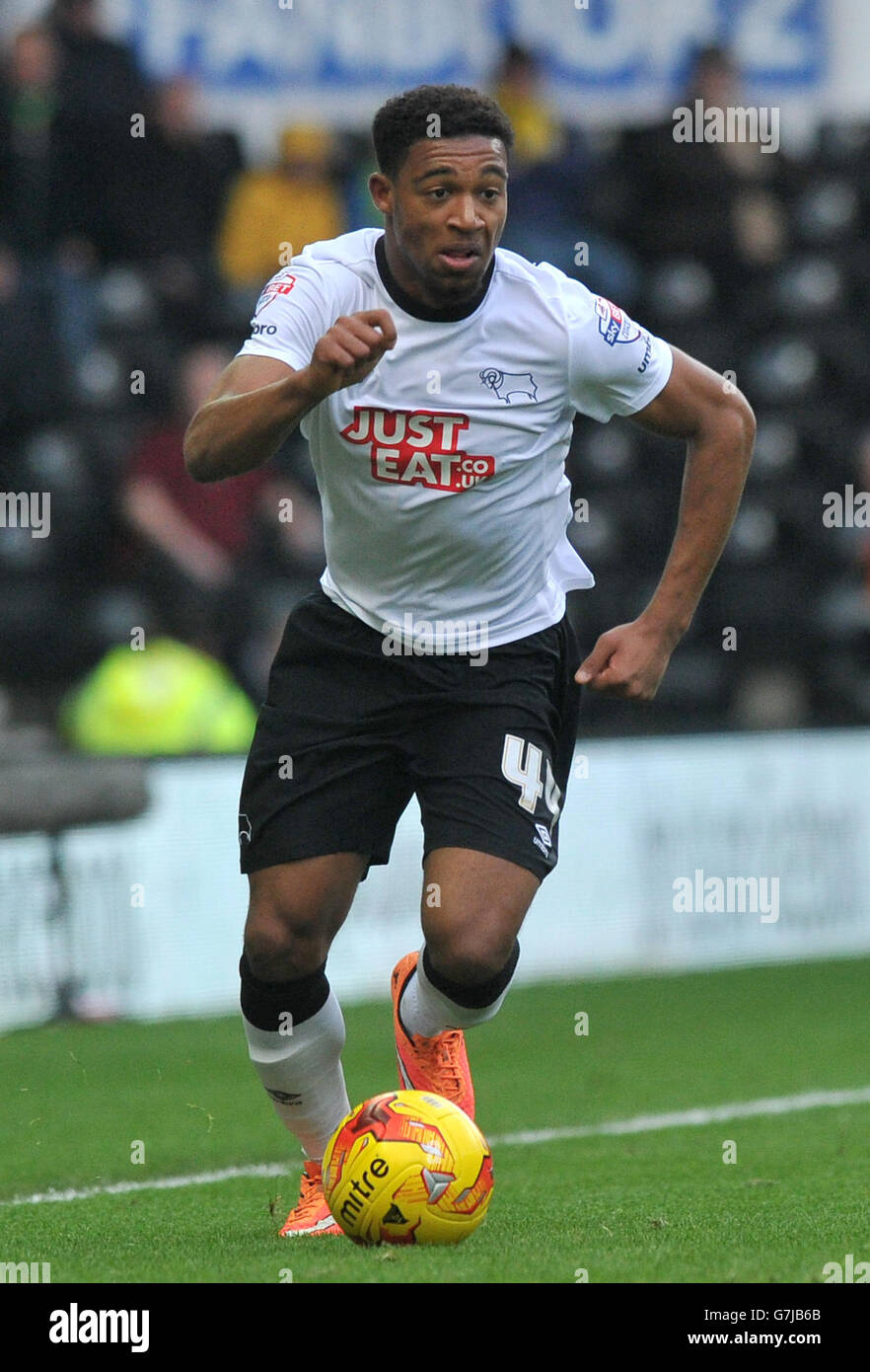Fußball - Sky Bet Championship - Derby County / Norwich City - iPro Stadium. Jordon Ibe von Derby County Stockfoto